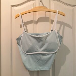 Gilly Hicks Teal Padded Sports tank with White Trim